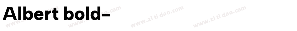 Albert bold字体转换